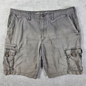 Eddie Bauer Cargo Shorts Men's 40 Gray Relaxed Fit Casual Outdoor Rugged Utility